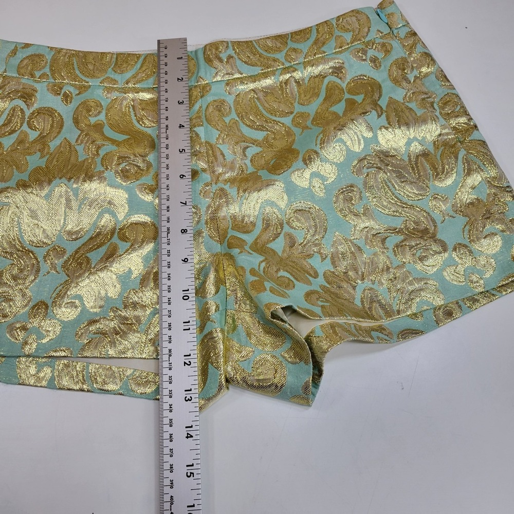 J. Crew Factory Metallic Gold Brocade Jean Shorts - Picture 5 of 7